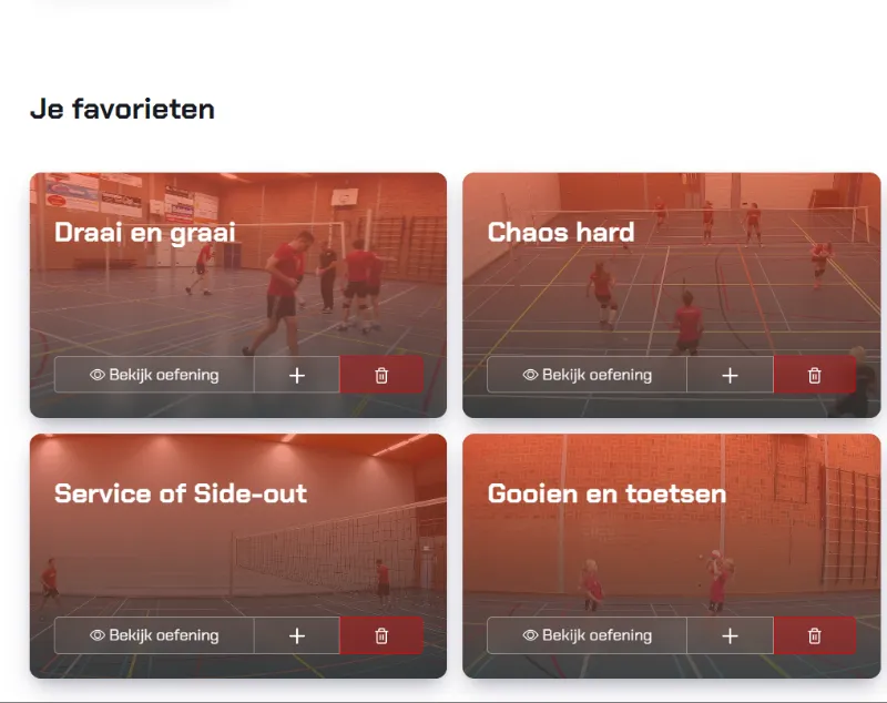 Voorbeeld van favorietenfunctie